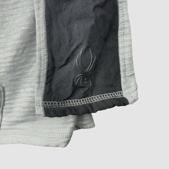Spyder Active ProWeb Hoodie Mens L Gray & Black Striped Athletic Hood Full-Zip - Picture 4 of 9